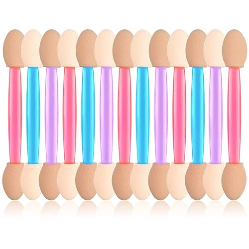 MORGLES 50Pcs Disposable Eyeshadow Brushes, Dual Sides Eyeshadow Sponge Applicators, Sponge