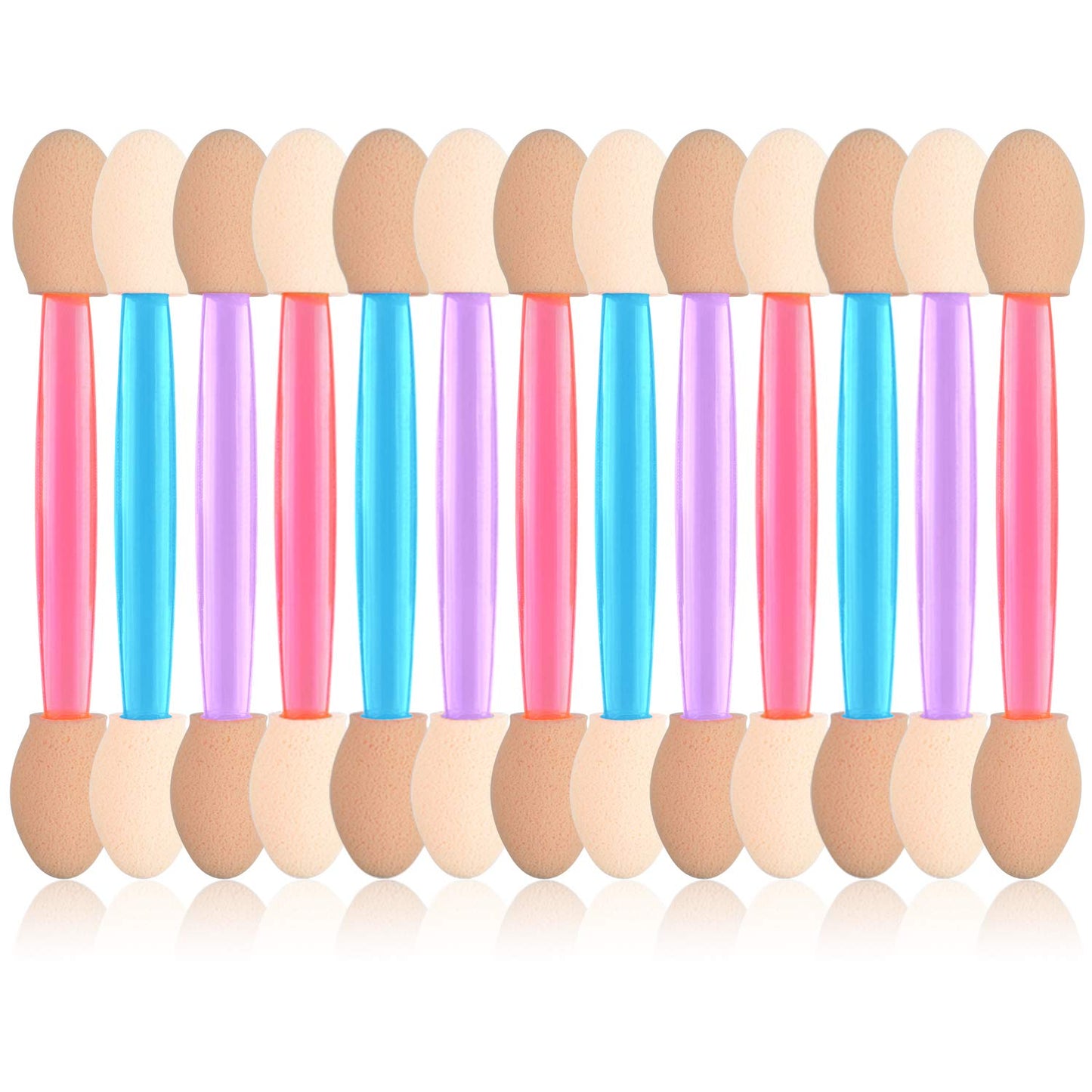 MORGLES 50Pcs Disposable Eyeshadow Brushes, Dual Sides Eyeshadow Sponge Applicators, Sponge