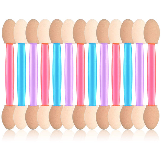 MORGLES 50Pcs Disposable Eyeshadow Brushes, Dual Sides Eyeshadow Sponge Applicators, Sponge