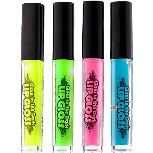 Rhode Island Novelty Assorted Color Glow In The Dark Lip Gloss (4)