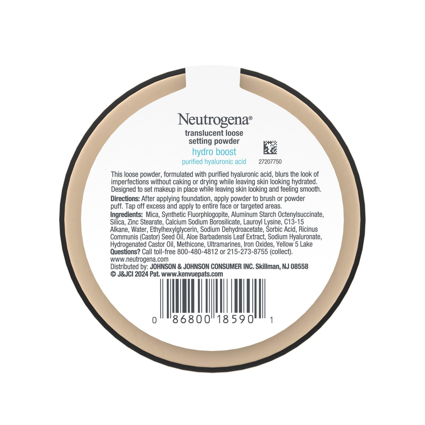 Neutrogena Hydro Boost Translucent Loose Setting Powder with Purified Hyaluronic Acid for Smooth Skin, Blurs Imperfections and Sets Makeup