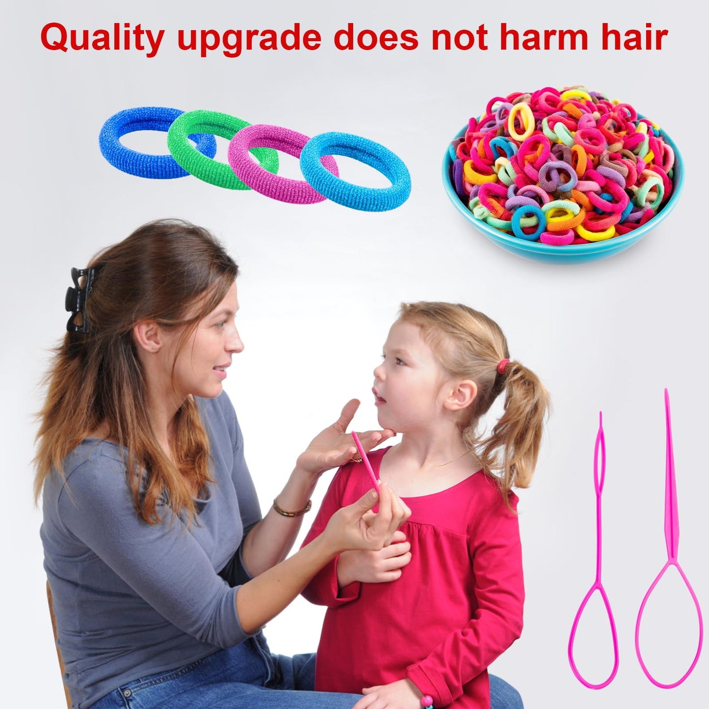 ZHEWTOEN 360Pcs Baby Hair Ties, Small No Damage Elastic Hair Bands for Toddlers, Little Girls and Kids, Soft Ponytail Holders, Baby Hair Beauty and Personal Care ZHEWTOEN