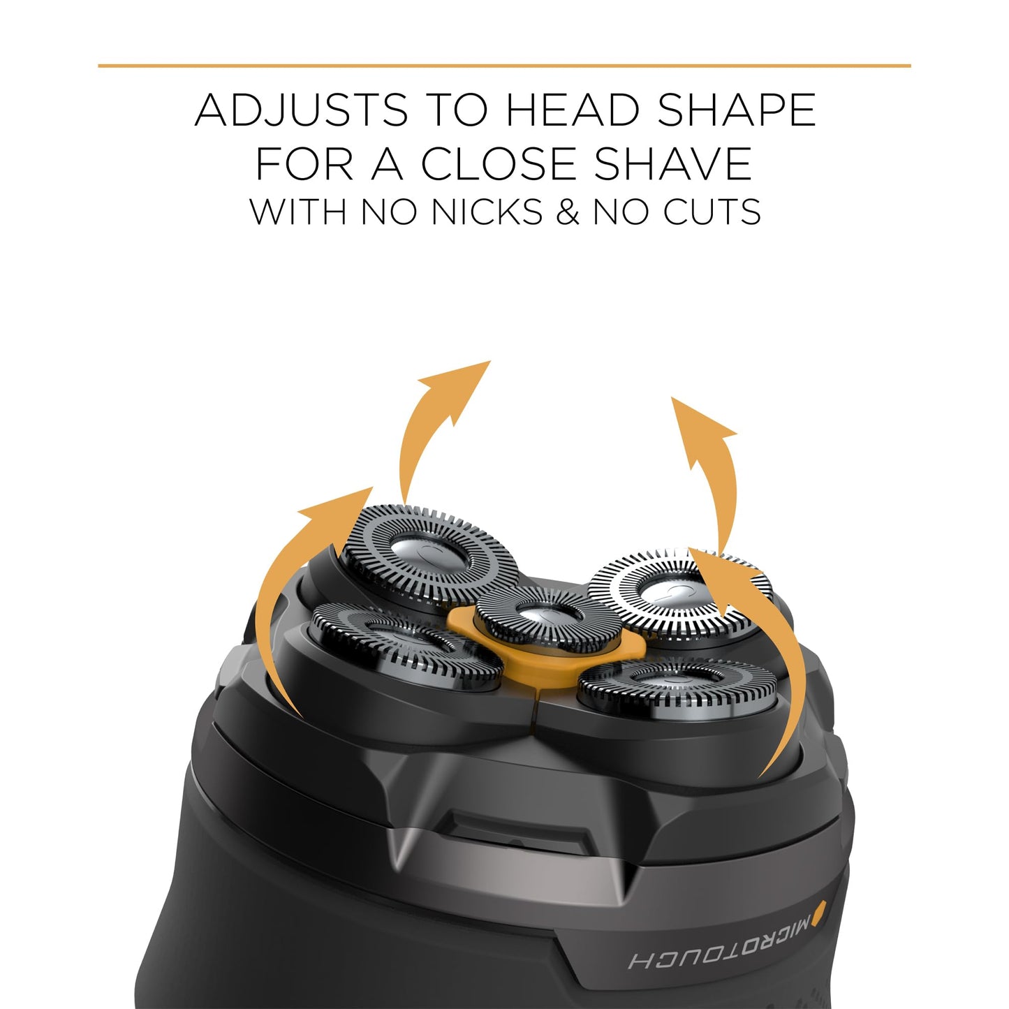 Microtouch Titanium Electric Head Shaver - Rechargeable Head and Face Shaver for Men, Cordless Razor