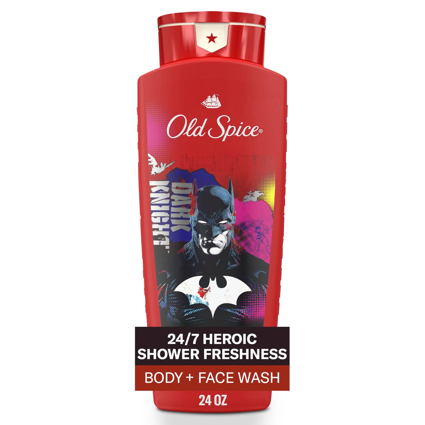 Old Spice Body Wash for Men, Batman: Dark Night, 3X Defense, 24/7 Shower Fresh with Lasting Scent, Cleansing 2-in-1 Body & Face Wash, Smell Like a Beauty & Personal Care Old Spice