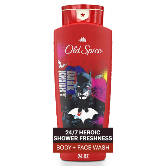 Old Spice Body Wash for Men, Batman: Dark Night, 3X Defense, 24/7 Shower Fresh with Lasting Scent, Cleansing 2-in-1 Body & Face Wash, Smell Like a Beauty & Personal Care Old Spice