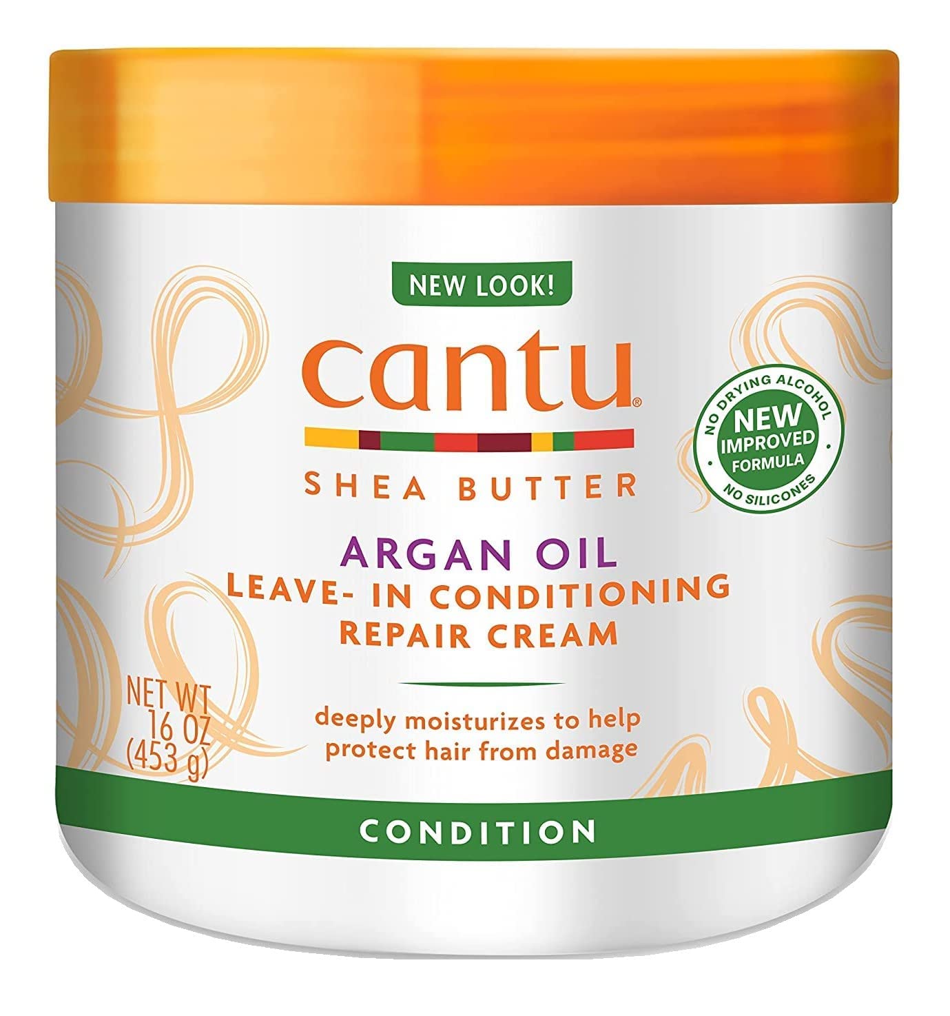 Cantu Argan Oil Leave in Conditioning Repair Cream, 16, 96 oz (Pack of 6)