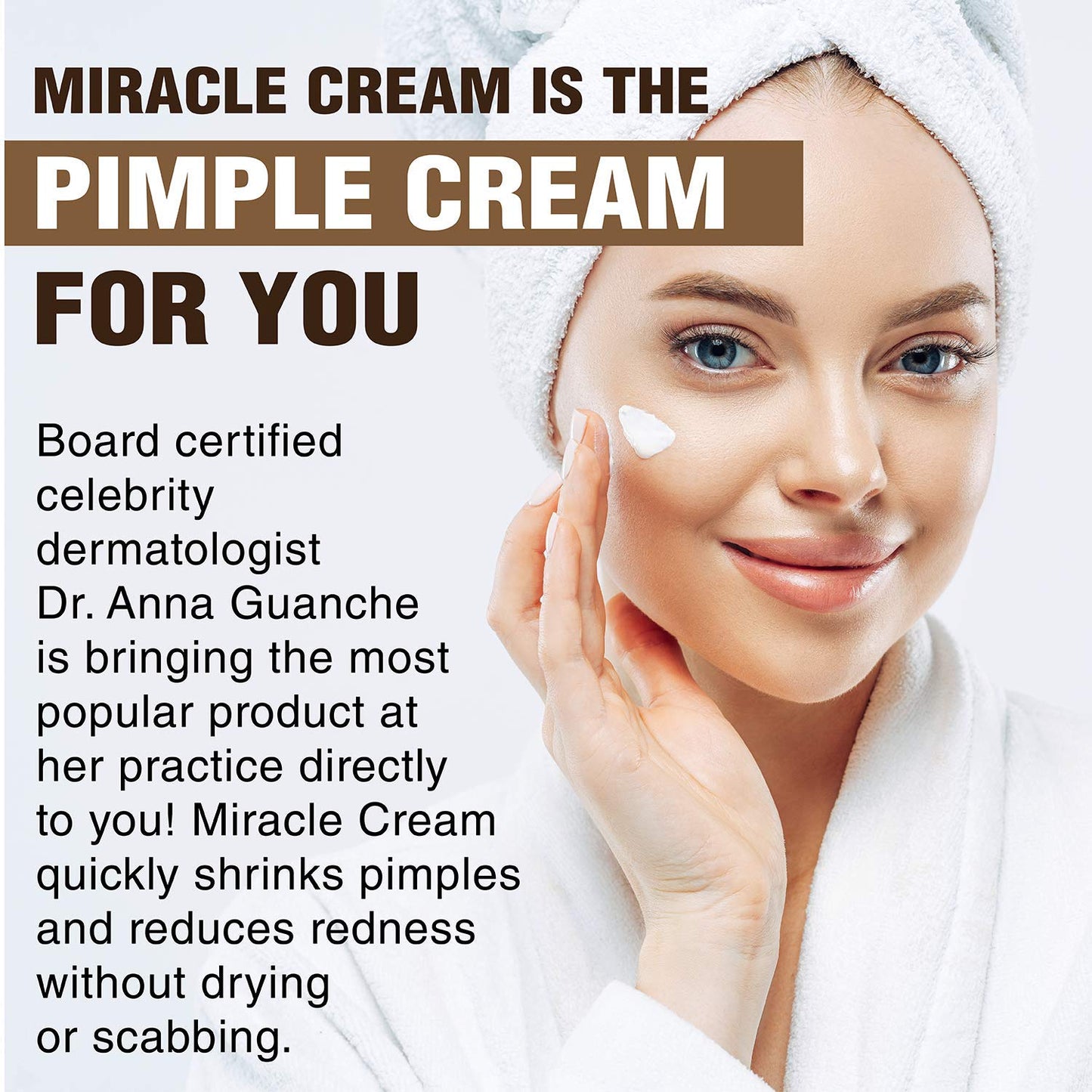 Anna Guanche MD Miracle Cream - Acne Treatment that Quickly Reduces Pimples & Redness
