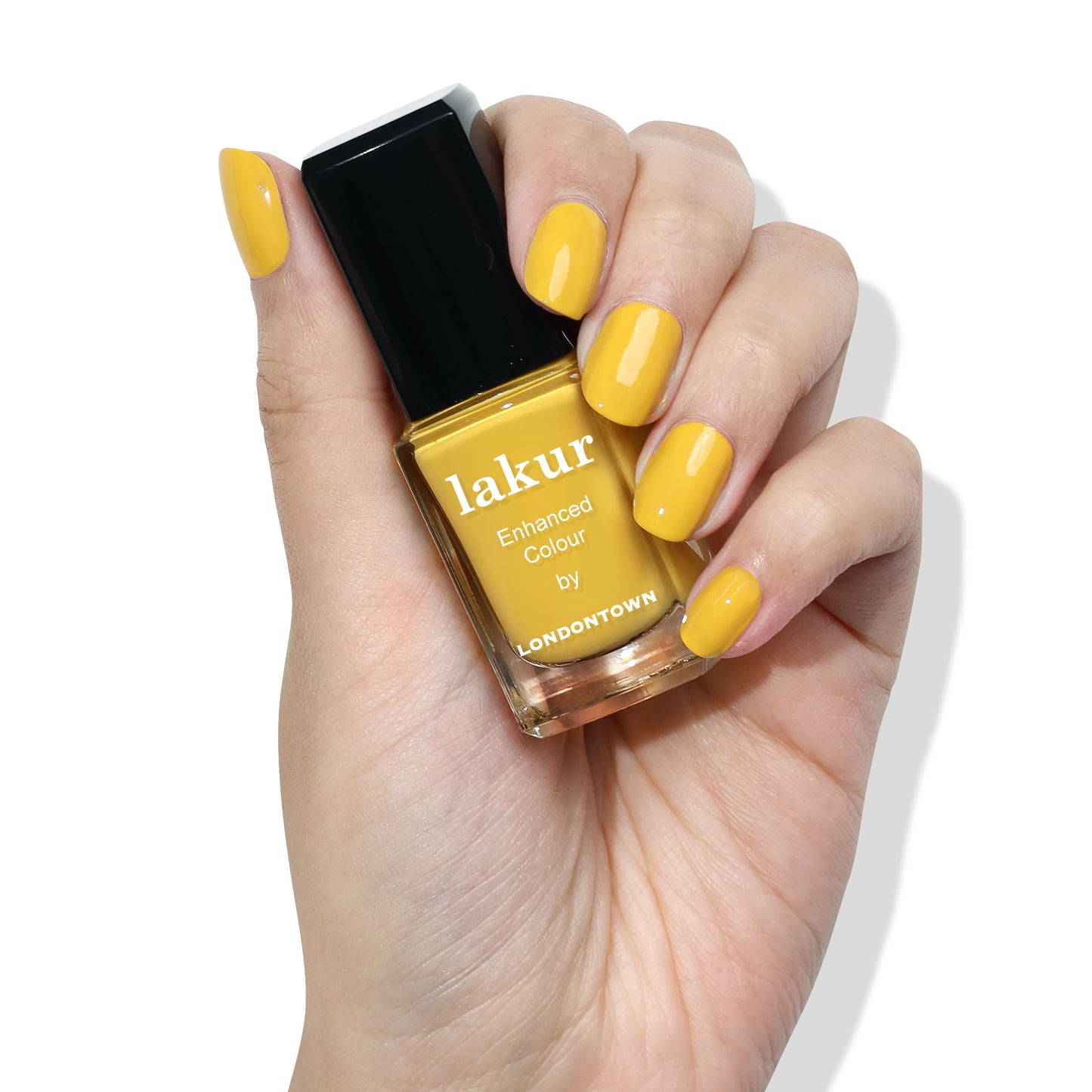 LONDONTOWN Lakur Nail Polish - Orange & Yellow, Daisy Chain, 0.4 Fl Oz, Long-Lasting, Streak-Free, Chip-Resistant | 21+ Free Non-Toxic Vegan Nail Beauty & Personal Care LONDONTOWN