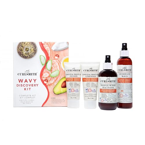 Curlsmith - Wavy Wash Day Discovery Kit | Complete Wash Day Kit, Perfect for People with Type 2 Curls | Cleanse, Control Frizz, Nourish & Hydrate Hair