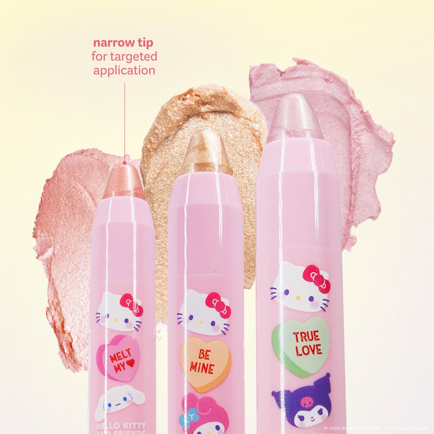 The Crème Shop x Hello Kitty & Friends x Sweethearts Stick Highlighter, Makeup for Glass Skin, Gift Idea for Teens (Be Mine)