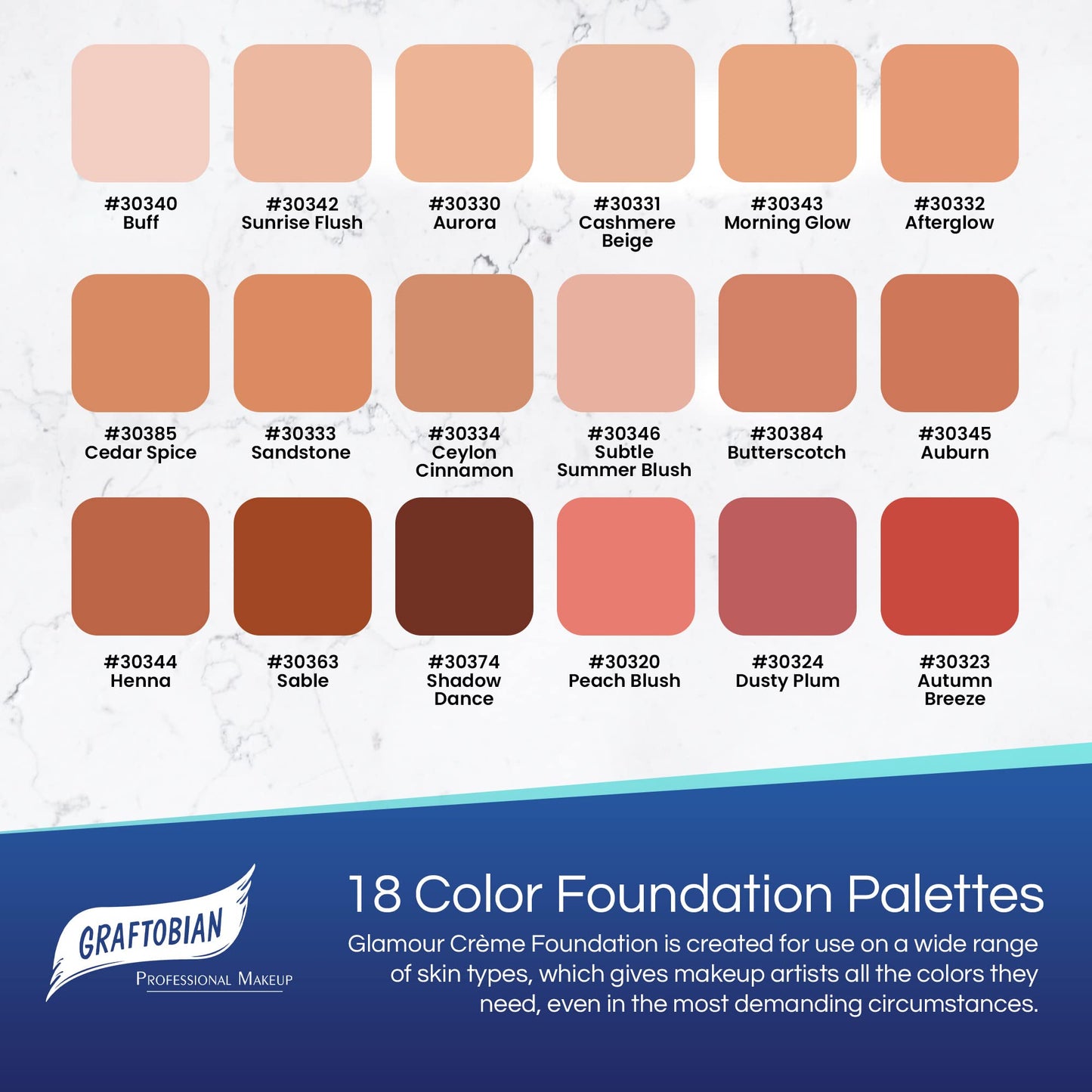 Graftobian HD High-Definition Super Palette - Foundation Palette, Professional Face Cream Palette, Contour & Coverage Face Makeup, Artist Kit