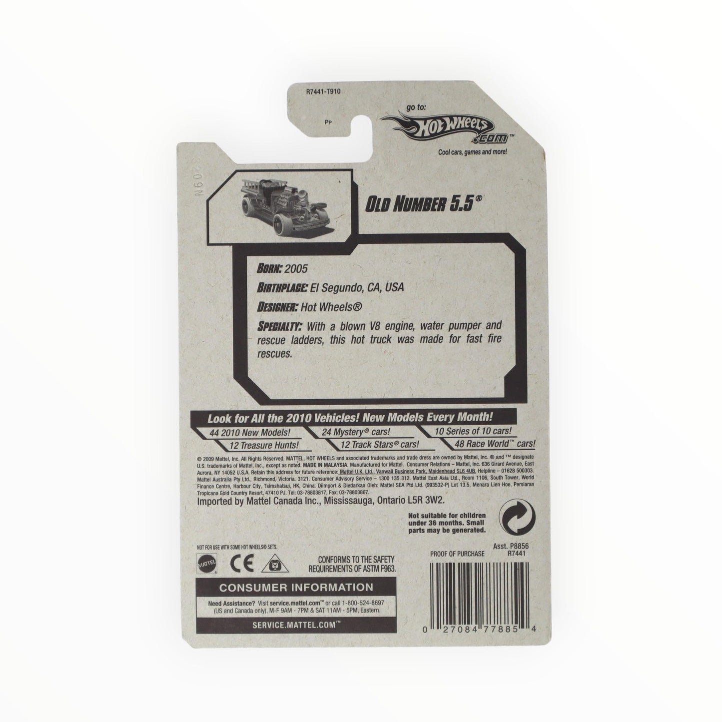 HOT WHEELS TREASURE HUNT 2010 Old Number 5.5 08/12-052/240 - R7441 2009 Mattel
