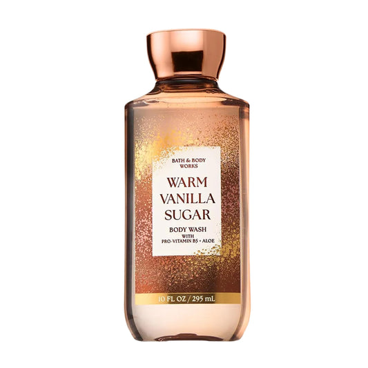 Bath & Body Works Warm Vanilla Sugar Body Wash, Nourishing Cleanser with Pro-Vitamin B5 & Aloe, Sparkling Sugar and Sweet Vanilla Scent, Gentle