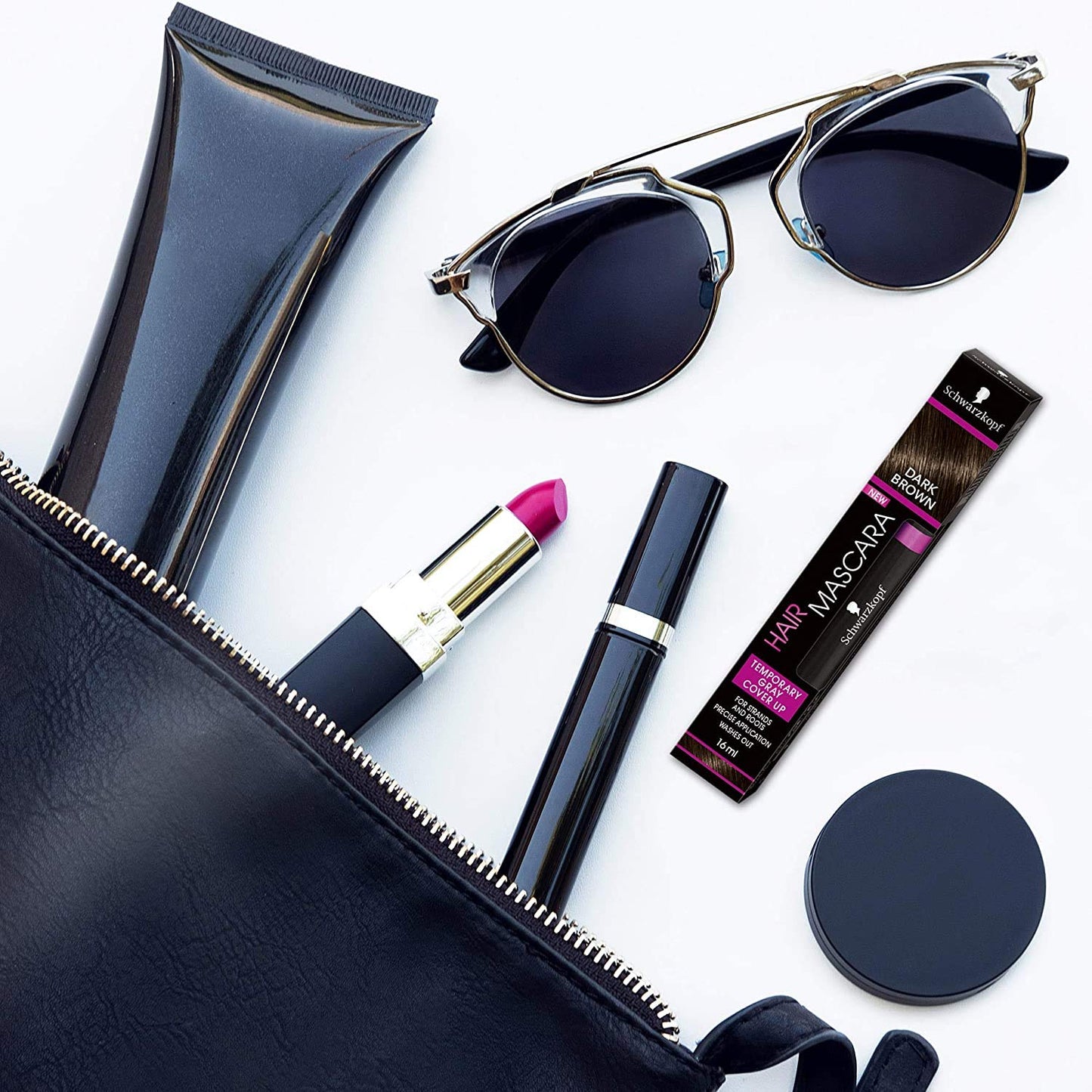 Schwarzkopf Hair Mascara, Dark Brown, 0.54 ounce