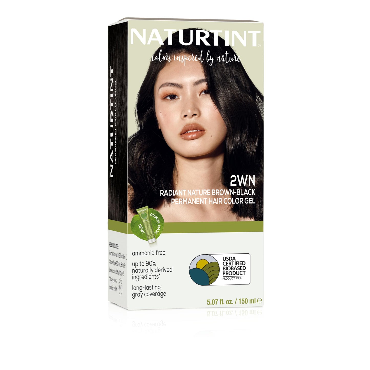 Naturtint 2WN Radiant Nature Brown Black Permanent Hair Color (Pack of 1), Ammonia Free, Vegan, Cruelty Free, up to 100% Gray Coverage, Long Lasting