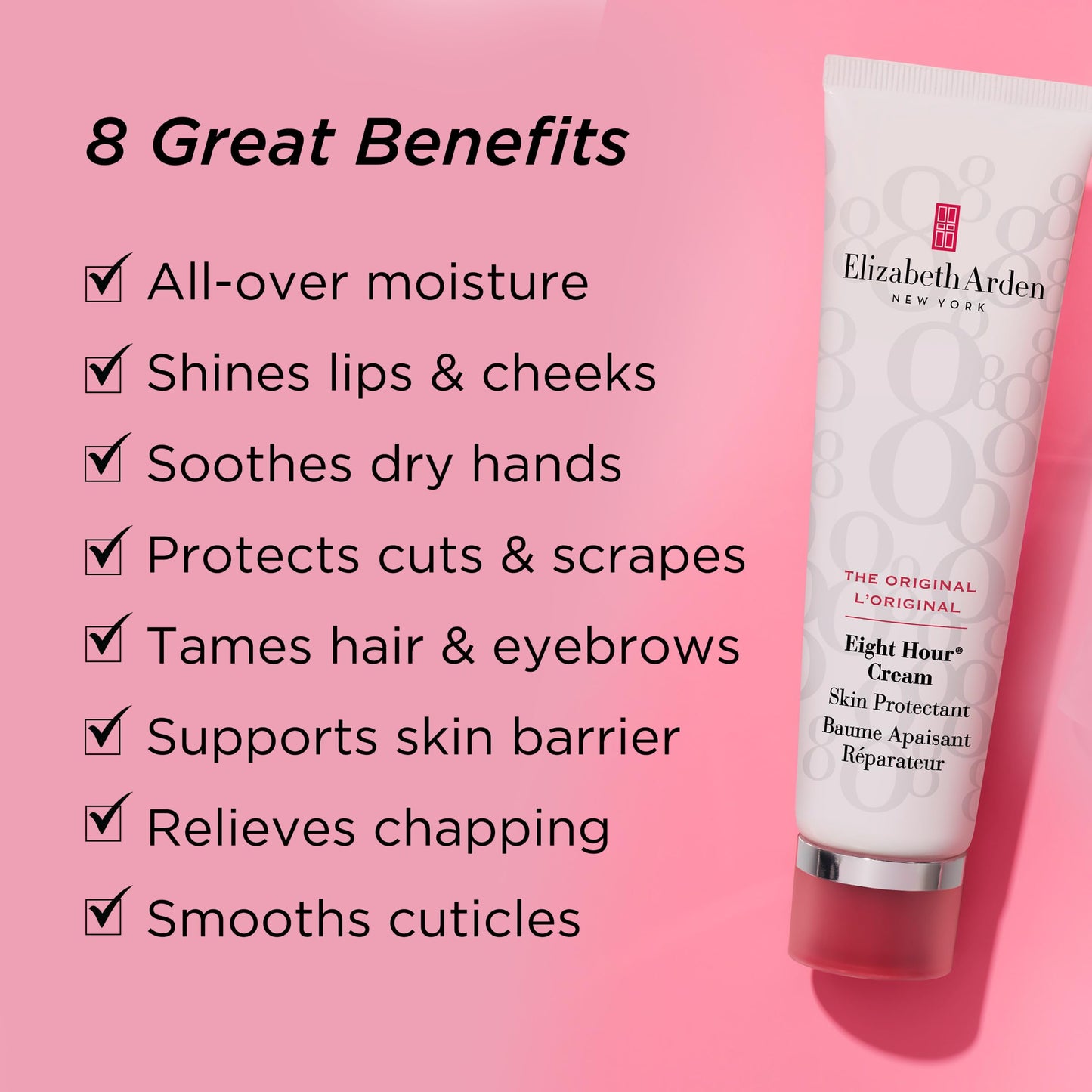 Elizabeth Arden Eight Hour Skin Protectant, All Purpose Beauty Salve, Moisturizing Balm for Body, Repairs Dry Hands, Cracked Feet, Chapped Lips