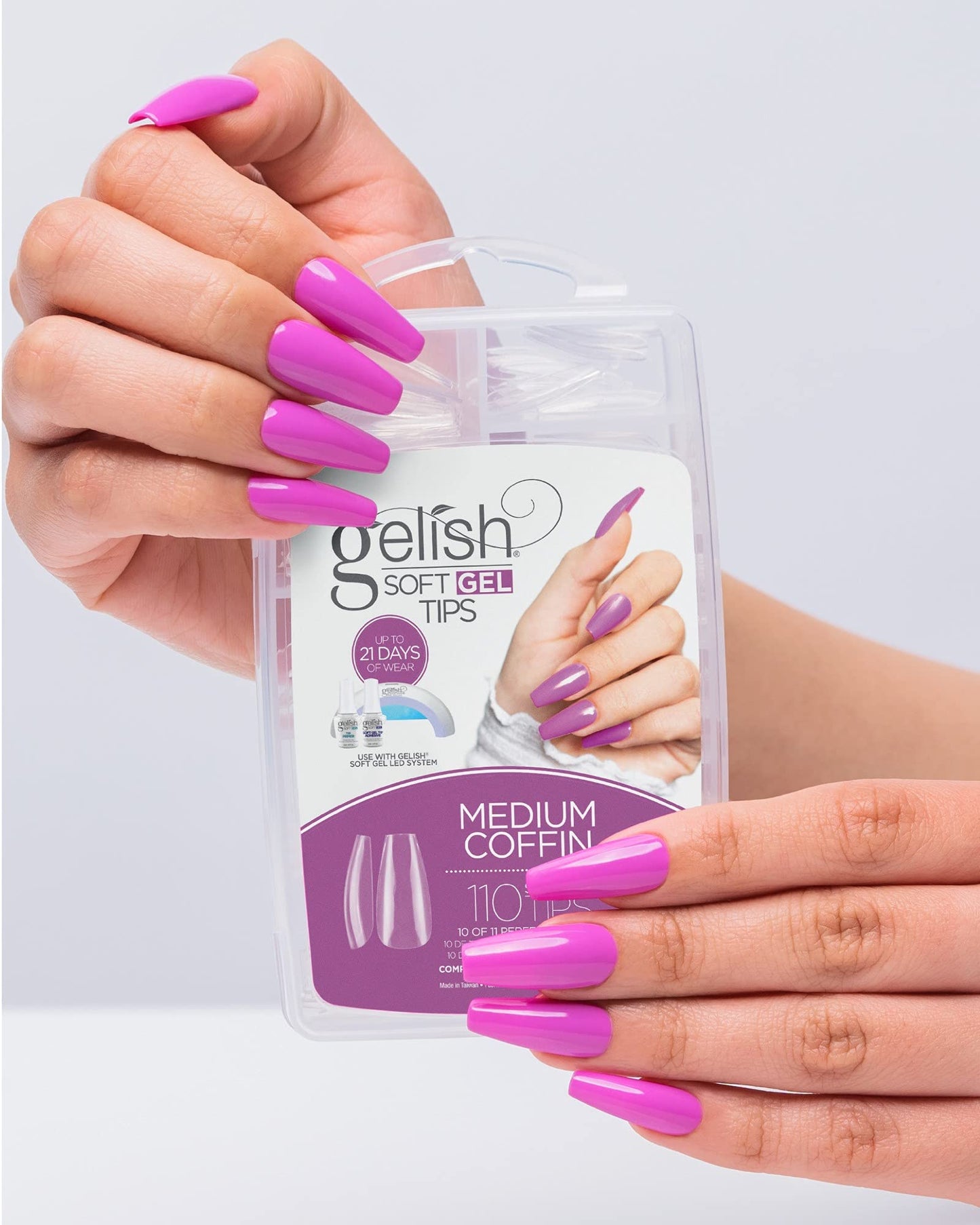 Gelish Soft Gel™ Intro Starter Full Coverage Press On Tips Medium Coffin Kit Beauty & Personal Care Gelish