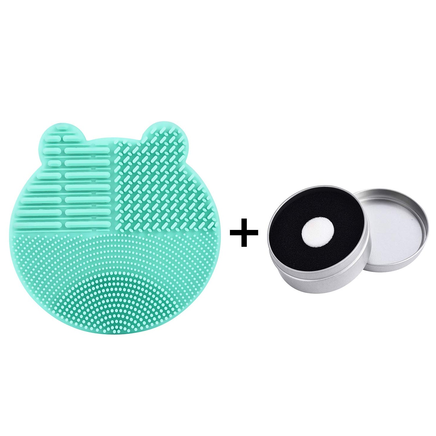 Silicon Makeup Brush Cleaner Mat with Brush Drying manual Make up cleaner cleanser machine Cosmetic Cleaning Pad+Makeup Dry Cleaned Quick Color