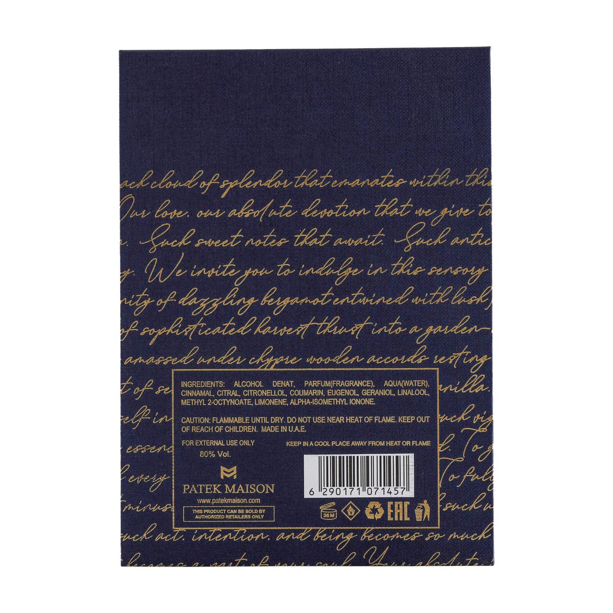 Patek Maison Merakai Devotion 3.4 oz Eau De Parfum Spray, Unisex