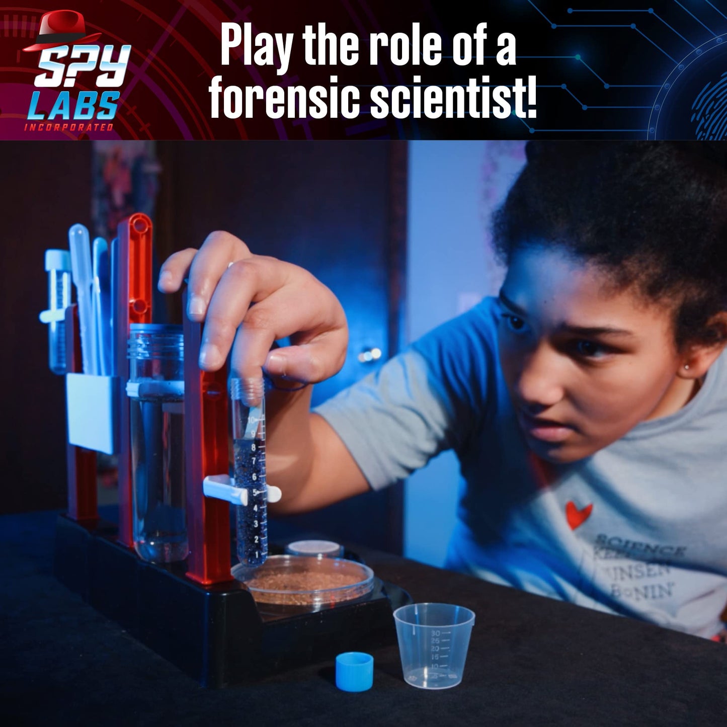 Thames & Kosmos Spy Labs Forensic Investigation Kit – Large Lab Setup to Collect & Analyze Evidence, Explore Detective Science for Kids
