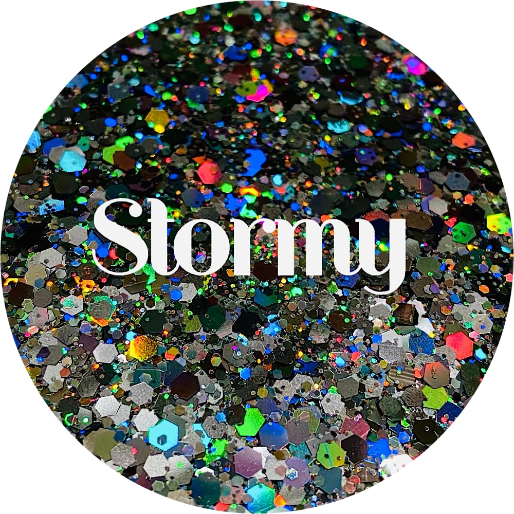 Gray Polyester Glitter | Craft Glitter | Glitter for Arts & Crafts | Tumblers | Cosmetics | Nails | Epoxy Resin Art | Slime | DIY | Body Glitter | 1