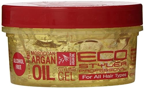 ECOCO EcoStyler Gel, Moroccan Argan Oil, 8 oz (Pack of 4)