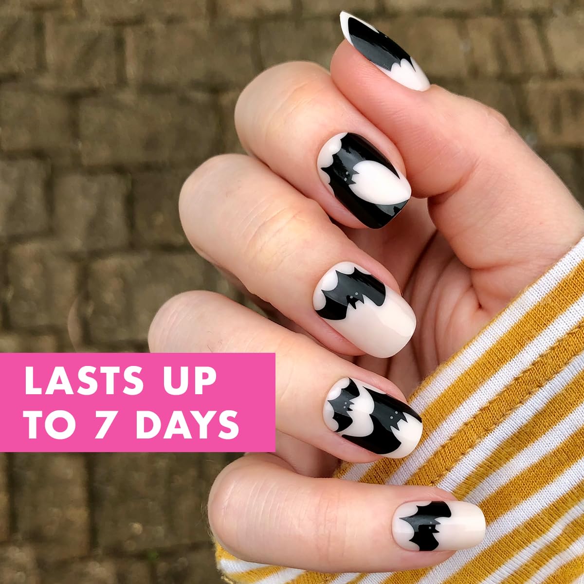 Olive & June Super Stick Mani Press-On Nails | Short Squoval | No Glue Needed | 32 Tab Nails, 16 Sizes, Last Up To 7 Days| Non-Toxic, Easy On-Off Beauty & Personal Care Olive & June