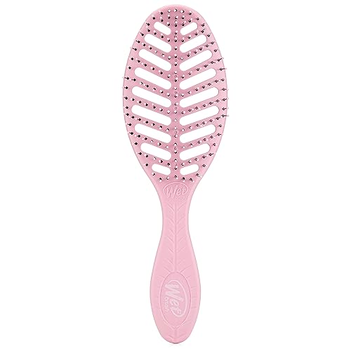 Wet Brush Go Green Speed Dry Hair Brush, Pink - Vented Design & Ultra Soft HeatFlex Bristles - Ergonomic Handle Manages Tangle & Uncontrollable Hair