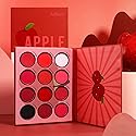 Afflano Red Eyeshadow Palette Makeup, Ultra Pigmented and Blending Bright Dark Hot True Red Black Eye Shade 12 Color, Cruelty Free Velvet Matte