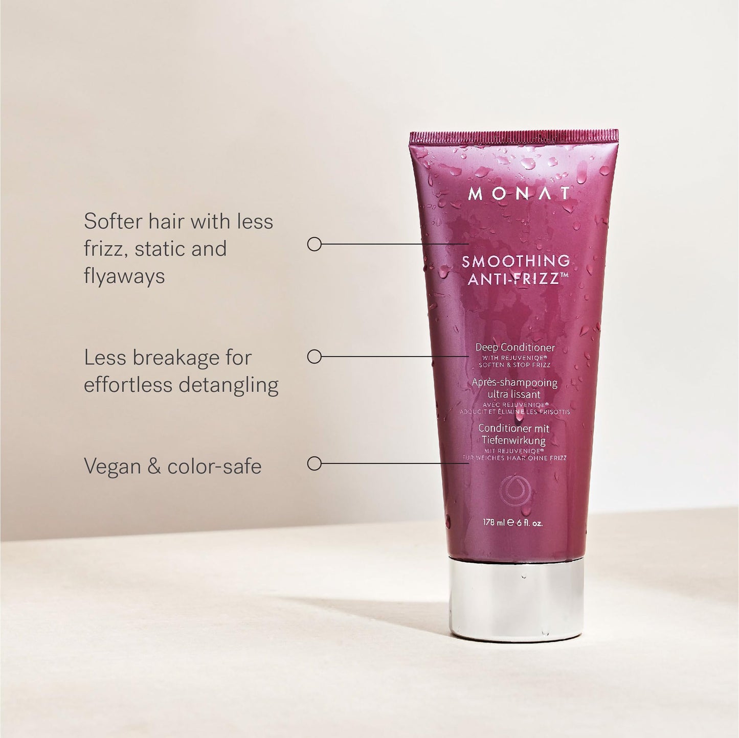 MONAT Smoothing Anti-Frizz Set - Natural Frizz Ease Shampoo & Frizz Dismiss Conditioner for Lightweight Frizz Control and Smooth, Shiny Hair