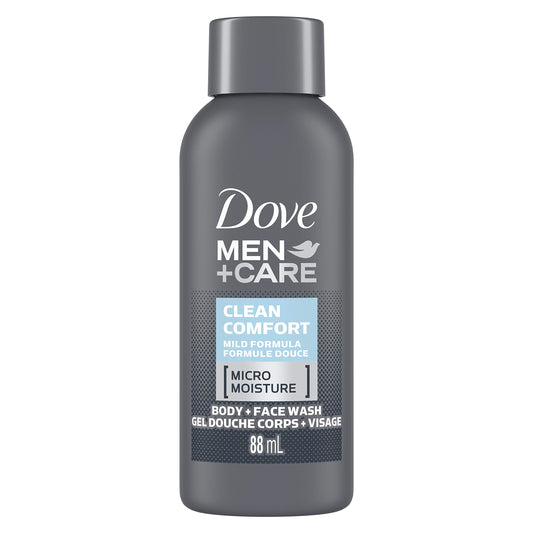 Dove Men+Care Body and Face Wash for Healthier and Stronger Skin Clean Comfort Effectively Washes Away Bacteria While Nourishing Your Skin 3 oz, 24