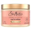 SheaMoisture Curling Gel Souffle Coconut and Hibiscus for Thick, Curly Hair to Moisturize and Protect Hair 12 oz