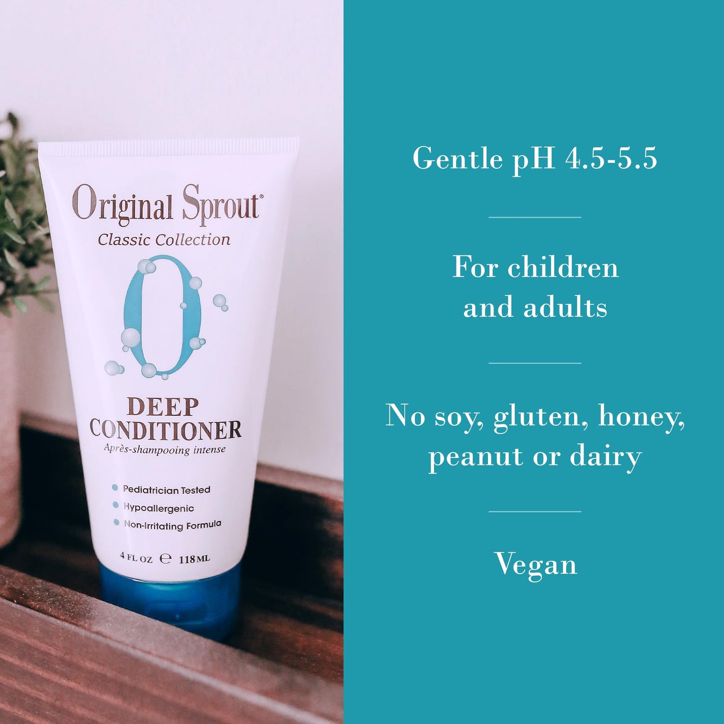 Original Sprout Deep Conditioner for All Hair Types, Vegan Conditioner, 4 oz. Bottle