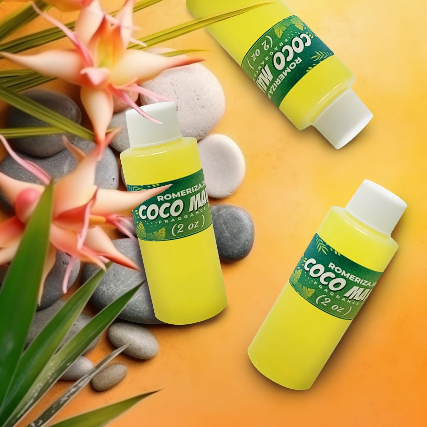 Onisavings 16 Fl Oz Coco Mango Body Oil For Men Perfume Oils Long Lasting Perfume Oil Essential Oils for Skin & DIY Soap Making Scents Multi Use Oil