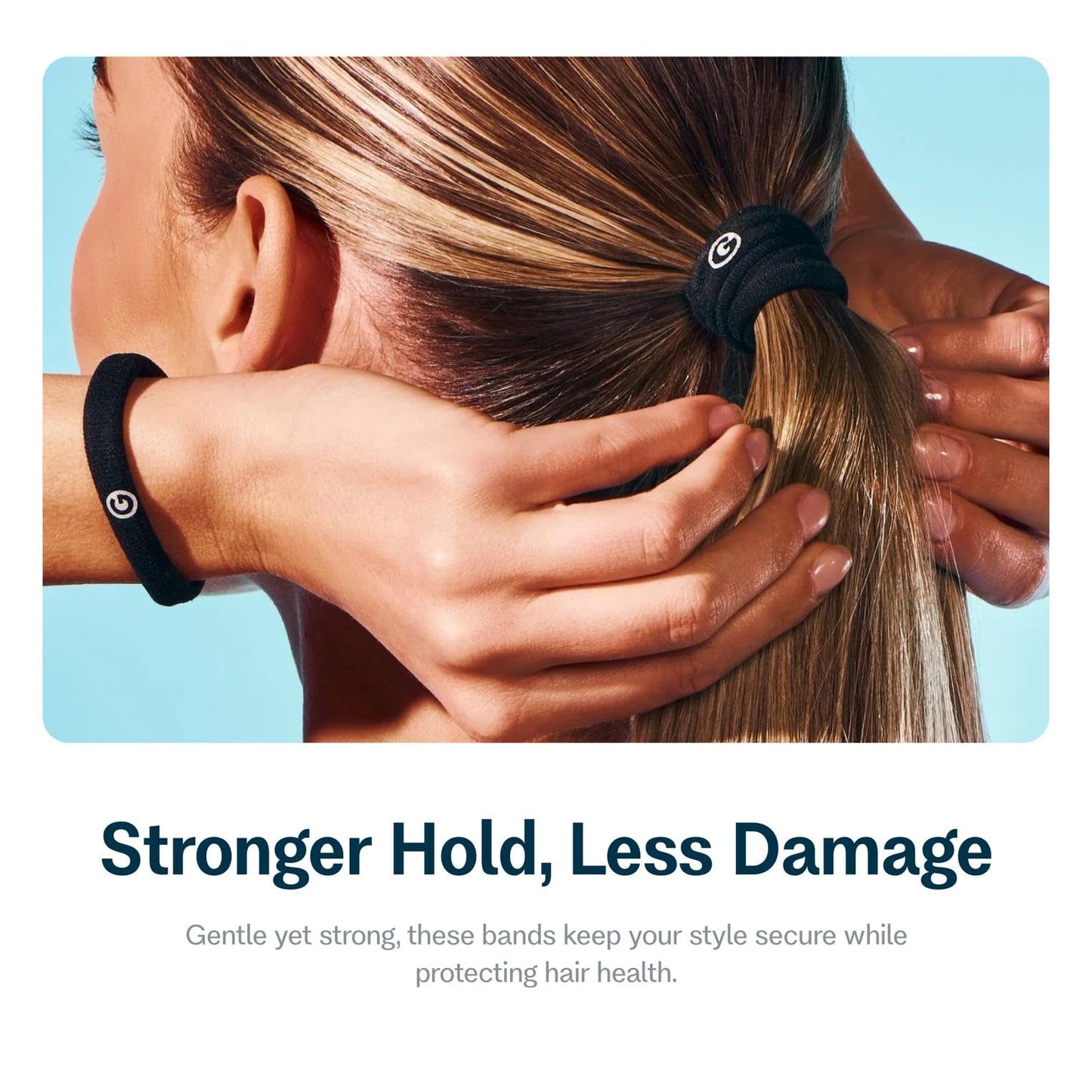 Gimme Beauty Medium Hair Bands Seamless Nylon - Low Profile Hair Accessory - Snag Free Tie for Firm, Lasting Hold - Soft, Non-Slip Ponytail Holder Beauty and Personal Care GIMME