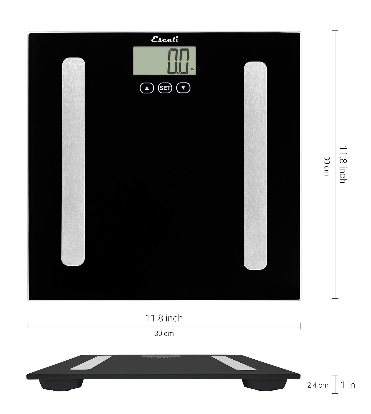Escali Complete Health Body Composition Scale with Bioelectrical Impedance Analysis Technology, Measures Body Fat Percentage, Body Water, Lean Muscle…