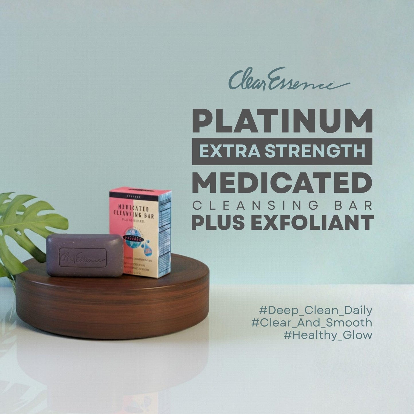 Clear Essence Antifungal Soap Cleansing Bar Plus Exfoliant 4.7oz - Extra Strength Medicated Soap for Acne, Oil & Impurities - Face & Body Wash Bar