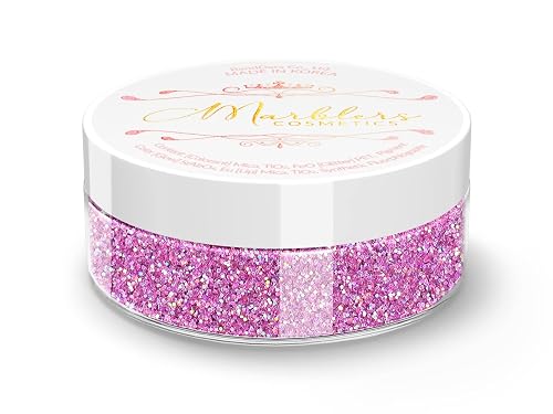 MARBLERS Holographic Face & Body Glitter [Holo Bubblegum] 0.18oz (5g) | Fine | Non-Toxic | Cruelty-Free | Festival, Rave & Party Makeup | Eye, Hair
