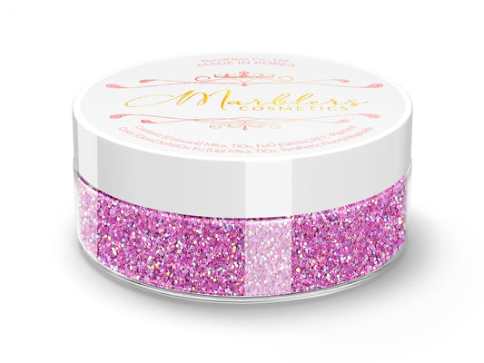 MARBLERS Holographic Face & Body Glitter [Holo Bubblegum] 0.18oz (5g) | Fine | Non-Toxic | Cruelty-Free | Festival, Rave & Party Makeup | Eye, Hair