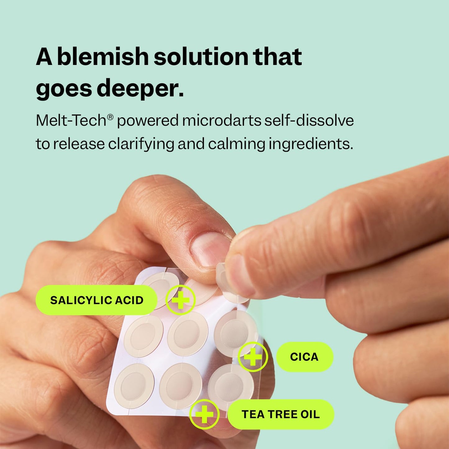 Peach Slices - Deep Blemish Microdarts (9 ct) - Early Stage Pimple Patches for Face - Salicylic Acid, Niacinamide, Hyaluronic Acid, Tea Tree Oil Beauty and Personal Care Peach Slices