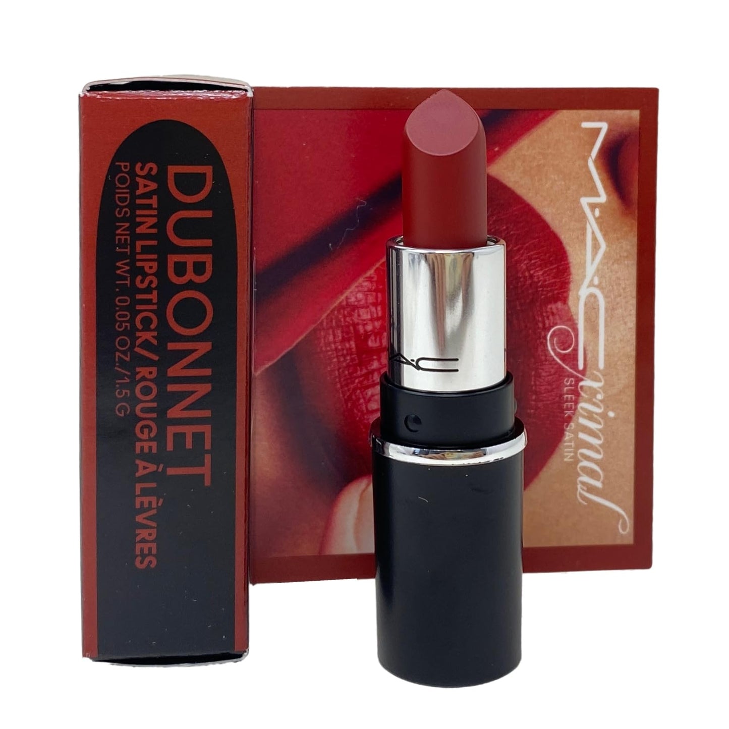MAC Cosmetics Ximal Sleek Satin Mini Lipstick - 827 Dubonnet (Midtone wine) 0.05 Oz / 1.5 g