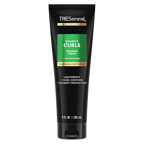 TRESemmé Defining Cream 1 ct Bouncy Curls for Lightweight + Curl Control + Humidity Protection, with Peptide Blend, 9 fl oz