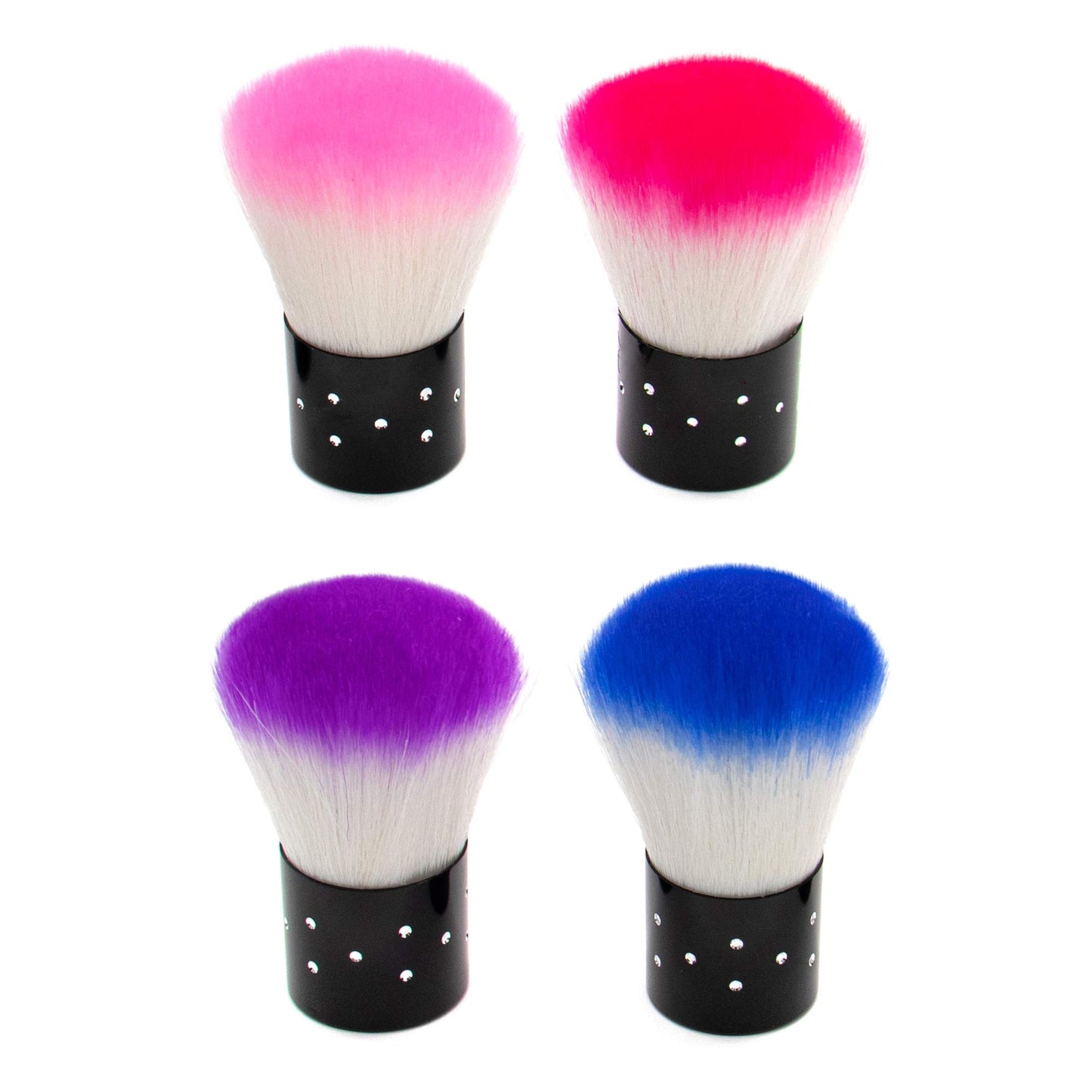 AUEAR, 4 Pack Multicolor Nail Powder Brush Dust Brushes Art Cleaner Cleaning Tools for Women and Girls