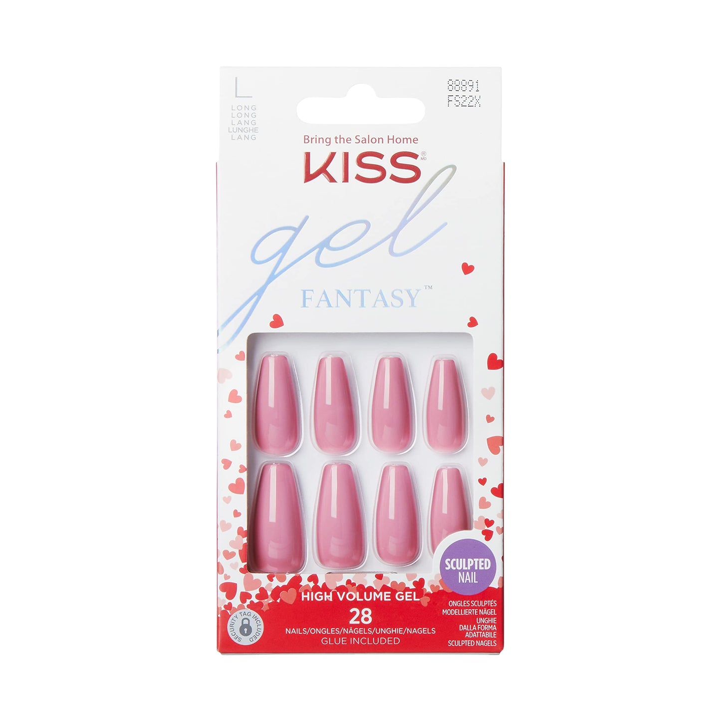 KISS Gel Fantasy Valentine’s Day Sculpted Nails, ‘Flower Bouquet’, 28 Count Beauty & Personal Care KISS