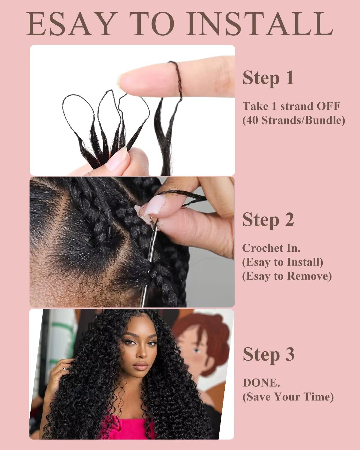 12A 99J Burgundy Red Human Crochet Hair for Boho Braids 5 Bundles 14 Inch 160g Deep Wave Braiding Hair for Bohemian Knotless Braids 100% Unprocessed Beauty and Personal Care VDZ