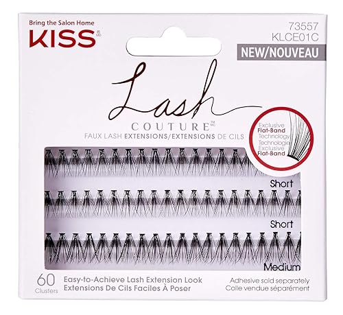 Kiss Lash Couture Faux Lash Extensions Short/Medium (Pack of 3)