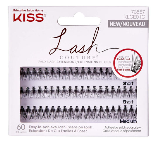 Kiss Lash Couture Faux Lash Extensions Short/Medium (Pack of 3)