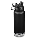 Klean Kanteen TKWide Insulated Bottle with Chug Cap - Stainless Steel, Portable - Black, 32 oz