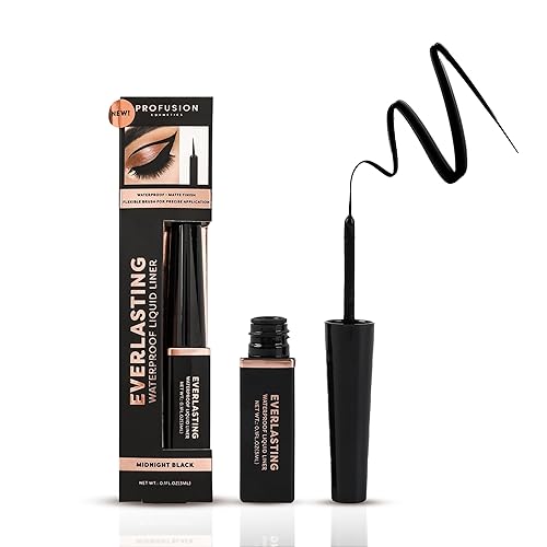 Profusion Cosmetics Everlasting Waterproof Liquid Eyeliner, Achieve Bold Statement Eyes Effortlessly With this Essential Beauty Tool, Long Lasting