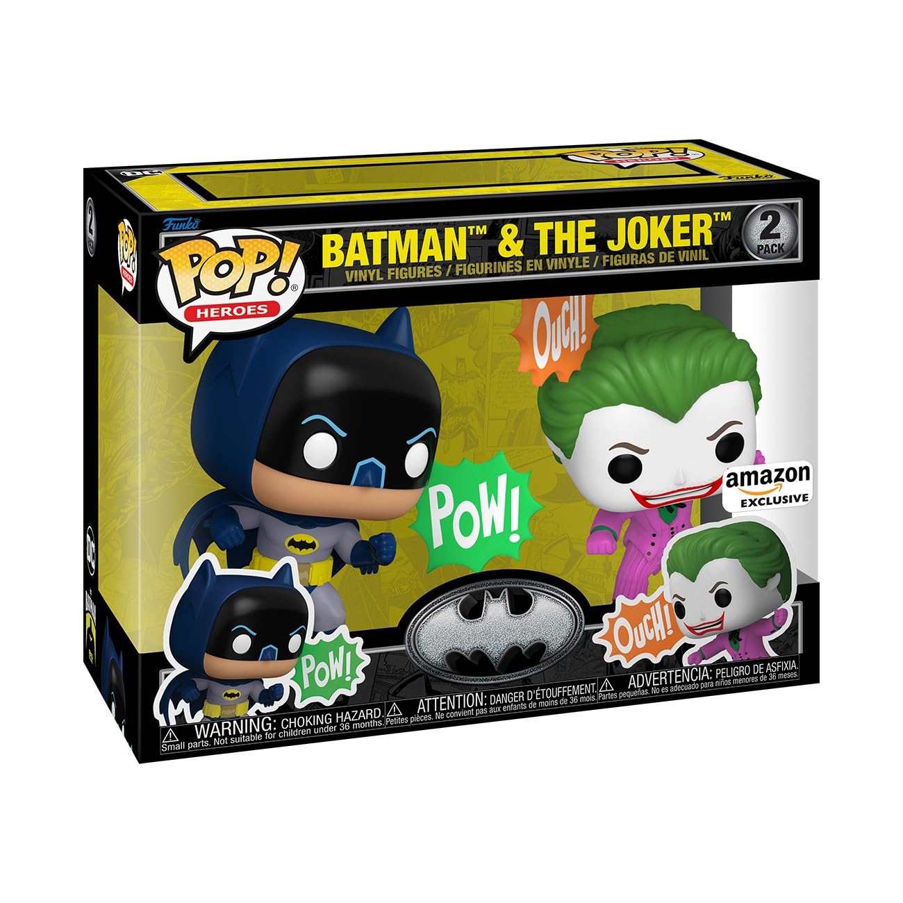 Funko POP! Heroes: Batman's 85th Anniversary - Joker/Batman, 2-Pack - DC Comics - Collectable Vinyl Figure - Gift Idea - Official Merchandise…